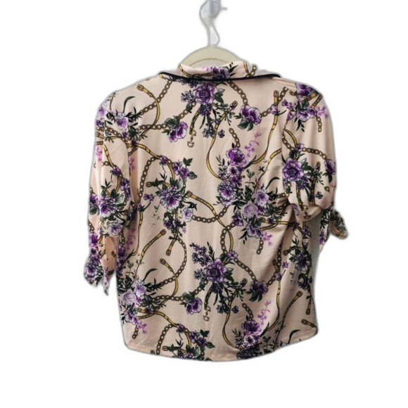 Women's Floral Crop Top L - Picture 2 of 3